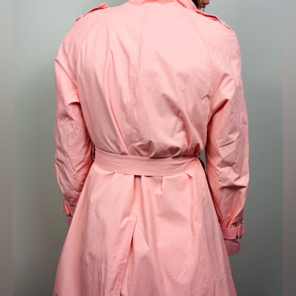 Anne Klein Bubblegum Belted Pink Trench Coat – Size 8 - Picture 15 of 15